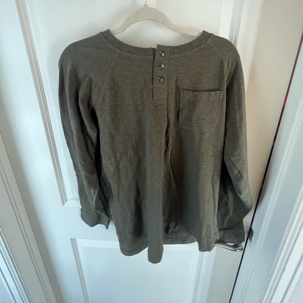 Six Lincoln Men’s Medium Shirt Long Sleeve Green